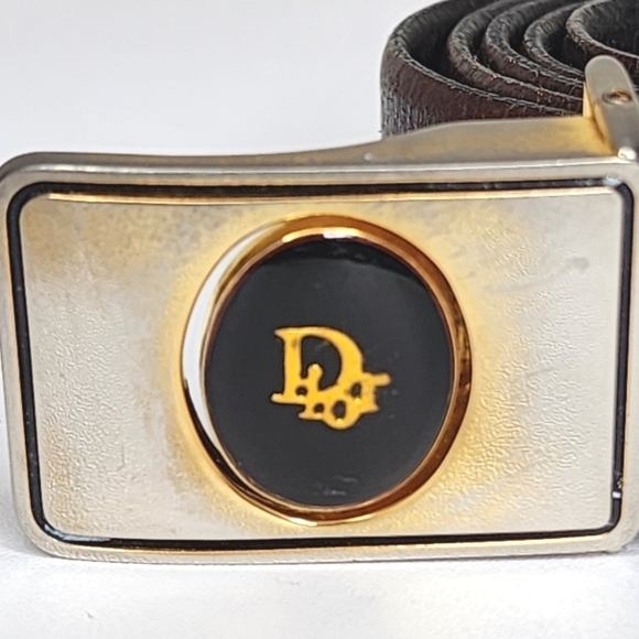 Vintage Dior Gold Tone Rectangular Belt Buckle - Picture 1 of 8